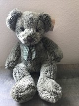 Russ Bears from the Past 13&quot; Ashley Bear Brown Plush Green Check Bow NWT - £11.00 GBP