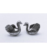 Vintage Sterling Silver Swan Earrings Non Pierce Screw Back 1970s-Early ... - £32.05 GBP