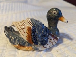 Vintage  Small Mallard Duck Ceramic Planter, Made In Japan, Cabin Decor - £6.10 GBP