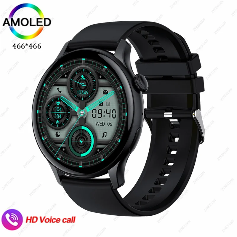 Smartwatch Women 466*466 AMOLED 1.43&quot; HD Screen Always Display Time Blue... - $77.92