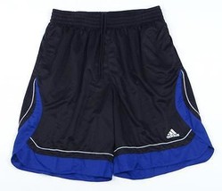 Adidas Black &amp; Blue Pro Model Hype Basketball Athletic Shorts Men&#39;s NWT - £31.96 GBP