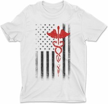 Youth USA Flag Red Premium Ringspun Tee Support Our Heroes EMT Nurses - £13.56 GBP