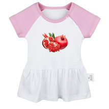 Babies Fruit Pomegranate Pattern Dresses Infant Baby Princess Dress Ruffle Skirt - £10.45 GBP