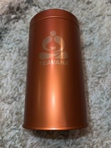 TEAVANA Small Signature Air Tight Tea Storage Tin Empty Copper Color NEW - £4.77 GBP