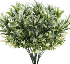Gtidea 4Pcs.Artificial Plastic Flowers Plants Fake Shrubs Faux Morning G... - £21.12 GBP