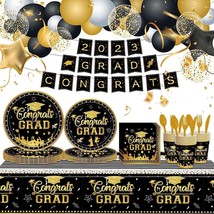 Graduation Party Supplies,Graduation Decorations Class for 2023 , 205 Pcs - £11.59 GBP