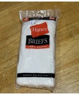 NWT Hanes Men&#39;s Briefs 100% Cotton 3 Pairs SZ 38 Style 2249 Old Stock - $23.60 CAD