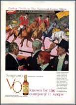 1950s Seagram&#39;s V.O. Canadian Whiskey PRINT AD The National Horse Show BX1 - $6.64
