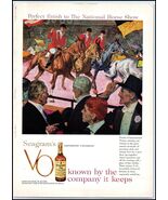 1950s Seagram&#39;s V.O. Canadian Whiskey PRINT AD The National Horse Show BX1 - $9.32 CAD