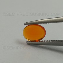 Natural Mexican Fire Opal Oval Cabochon 8X6mm Tangerine Orange Color VVS Clarity - £111.21 GBP