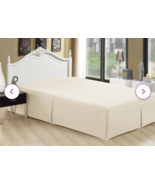 Super Soft Queen Size Ivory Bed Skirt EasyCare Chavez 17&quot; Drop Marina De... - $67.55 CAD