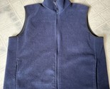 WOOLRICH Fleece Vest Men&#39;s M Medium Navy Blue Andes 100% Polyester - $23.15