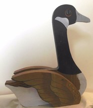 Canada Goose Hand Made Wood Hand Painted 13 x 11 x 4.5&quot; - £27.29 GBP