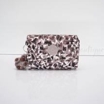 NWT Kipling AC3739 PIXI Snap Medium Trifold Wallet Polyester Leopard Fea... - $38.95
