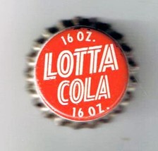 Lotta Cola Pop Bottle Cap 16oz Soda Cork Crown Unused 1960s - $2.96