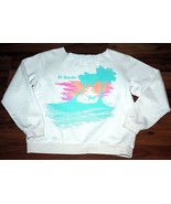 DREAM SOCIETY Fleece Laser Cut Sweatshirt St. Barth Beach Print ( O/S ) - $1,646.42 MXN