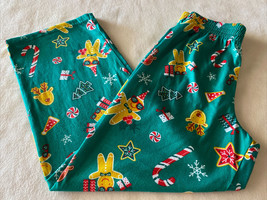 Cat &amp; Jack Boys Green Brown Gingerbread Cookies Candy Canes Pajama Pants... - £7.43 GBP