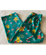 Cat &amp; Jack Boys Green Brown Gingerbread Cookies Candy Canes Pajama Pants... - £7.35 GBP