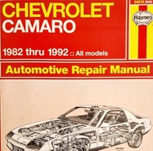 Chevrolet Camaro 1982-1992 All Models Haynes Repair Manual Vintage PB BK... - $49.99
