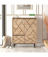 Ocean Double Sideboard Table and Storage with 3 Doors and Metal Legs, OA... - $8,339.79 MXN