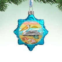 Pelican Bird Mercury Glass Ornament G Debrekht Made in USA Sea Ocean - £20.48 GBP