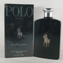 Polo Black by Ralph Lauren 200ml 6.7 Oz Eau De Toilette Spray Men New Sealed Box - $84.15