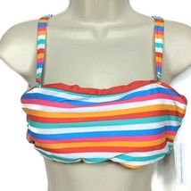 NWT Raisins Womens Reversible Bandeau Bikini Top Size XL Multicolor Striped - $24.75