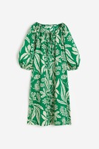H&amp;M Drawstring-detail Dress Green/patterned Size XXL NEW W TAG - £69.82 GBP