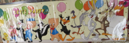 Vintage 1986 Looney Tunes HUGE Happy Birthday Banner Poster - 6 FEET LONG - NEW - £18.44 GBP