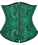 Steampunk Corset Green Jacquard Brocade Lace Up Costume Accessories 2XL - $38.61
