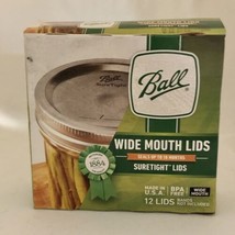 2019 Ball Canning Lids NEW Wide Mouth Suretight 12 Lids - £7.90 GBP