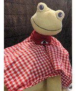 IKEA Green Frog Baby Security Blanket Fabler Groda Red Gingham Bug Scarf... - €20,48 EUR