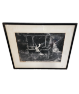 17.5&quot; x 21.5&quot; Helen Frank Limited Edition Woodblock Print on Paper Piano... - £38.37 GBP