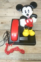  Vintage Retro MICKEY MOUSE AT&amp;T Button Phone Landline Telephone WALT DI... - £34.16 GBP