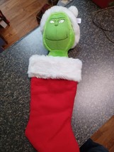 22&quot; Dr. Seuss 1998 Grinch Holiday Stocking  Plush 3D Christmas - €16,91 EUR