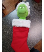 22&quot; Dr. Seuss 1998 Grinch Holiday Stocking  Plush 3D Christmas - €16,91 EUR
