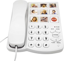 Big Button Phone For Seniors, 9 Large Pictured Buttons, Extra Loud Ringer, Wired - £35.87 GBP