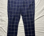 NWT Gap Slim City Ankle Pants Women’s 12R Navy White Windowpane Check Plaid - $25.00