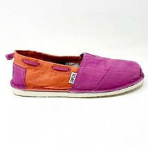 Toms Bimini Stitchout Pink Orange Womens  Slip On Casual Canvas Flat Shoes - £27.90 GBP
