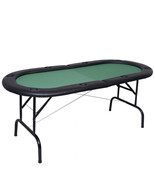 8 Players Texas Holdem Foldable Poker Table-Green - Color: Green - €230,28 EUR