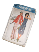 Simplicity Pattern 7487 Jumpsuit~2 Lengths ~ Unlined Jacket  (Size 14)  ... - $3.84