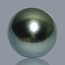 Oval Bottom Round 12.2 Carat 11.6 x 13.8mm Peacock Gray Tahitian Sea Pearl Loose - $46.50