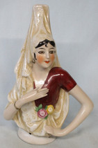 Deco Harem Girl Germany 10016 Porcelain Pin Cushion Figure Half Doll  6&quot; - £218.05 GBP