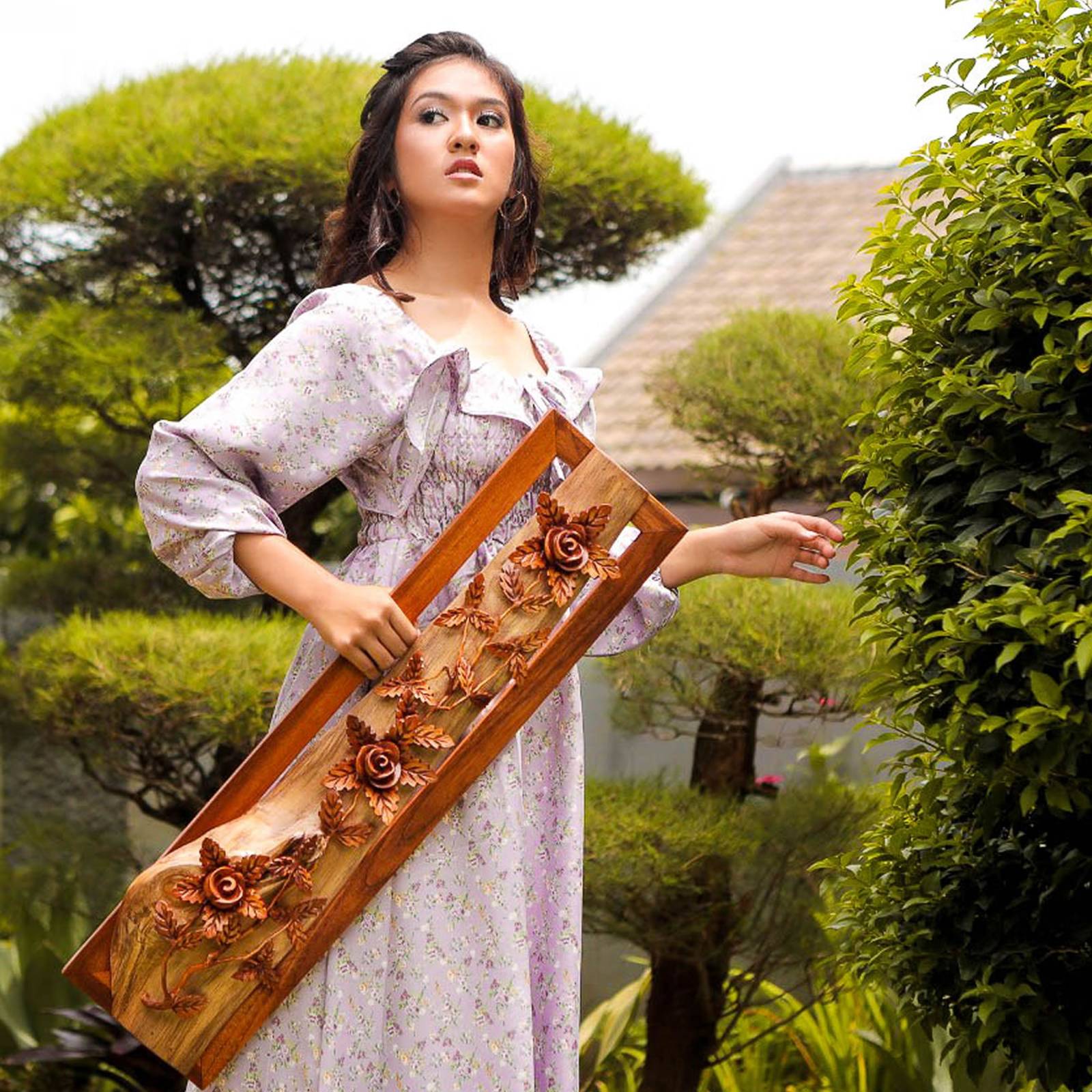 Hand Carved Wooden Wall Art - Long Decorative Driftwood Sculpture Forever Love V Item image 3