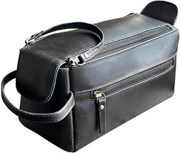 Rustic Town Buffalo Leather Toiletry Bag Travel Shaving Multiple Compartments - £27.20 GBP