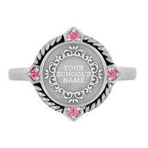 Silver 925 Rania High School Class Ring get a high-fashion University Collection - £102.92 GBP