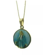Virgin Mary of Grace medal Pendants &amp; Necklaces 14k gold plated Stainles... - $17.49 CAD