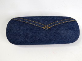 Classical Denim Fabric Hard Glasses Case Protective for Standard Frames Lot of 2 - £10.42 GBP