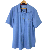 Avalanche Outdoor Supply Co Button Front Short Sleeved Shirt Mens XL Blu... - $22.49