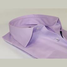 Men 100% Sateen Cotton Shirt Manschett Quesste Turkey Slim Fit 4010-06 Lilac image 5